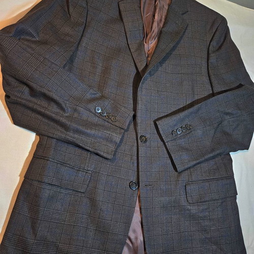 Authentic Calvin Klein men's brown jacket with stripe pattern size L like new