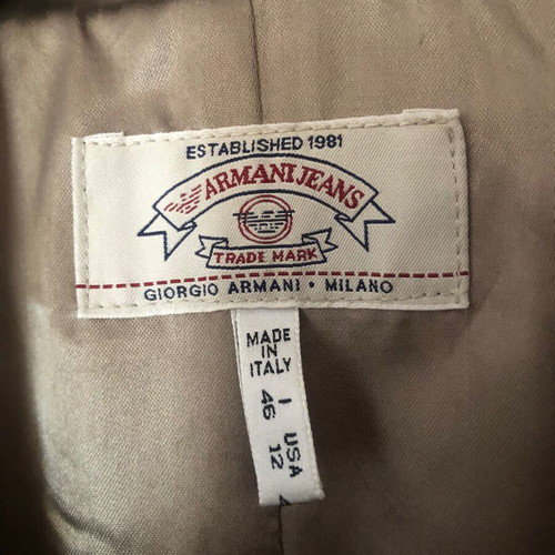 Armani Jeans mid-coat wool beige size L used