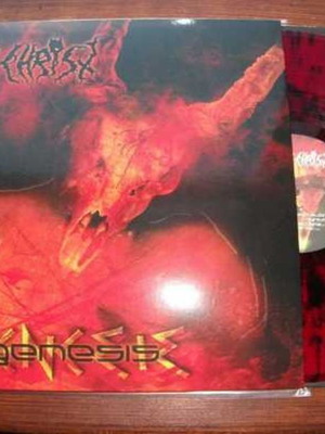 Rotting Christ Genesis vinyl new, limited edition, red/black splatter