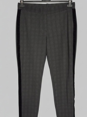 Women's checked pants with lining like new, black and gray