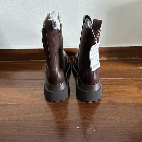 Deezee women's winter ankle boots size 38, dark brown flatform