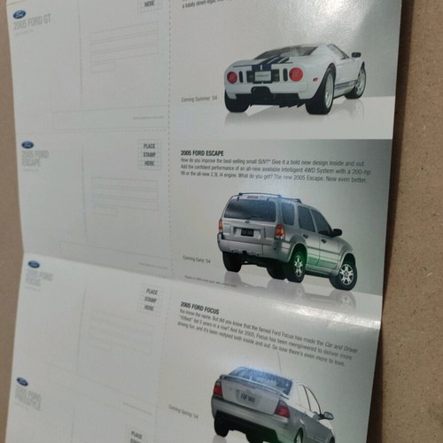 2005 Ford USA catalog cards used, good condition