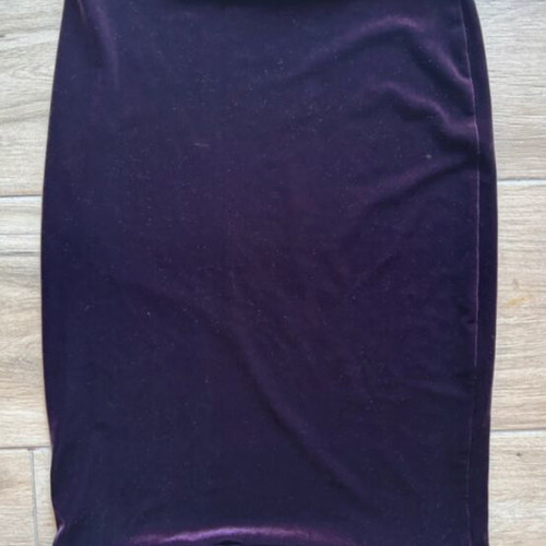 Danoff velvet pencil skirt, vintage, purple, size M-L