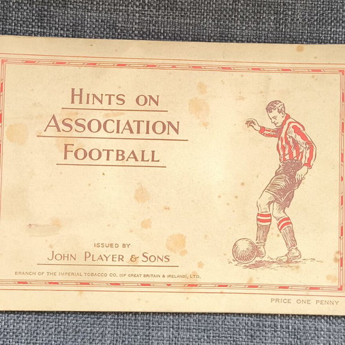 Hints on Association Football booklet used by John Player & Sons (1930s)