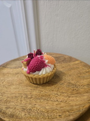 Handmade Waffle Candle with Fruits, new