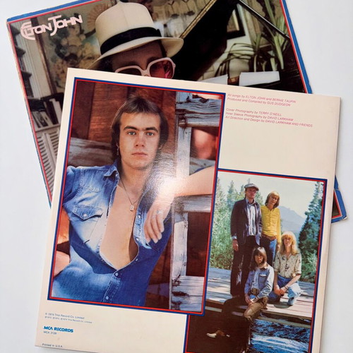 Elton John Greatest Hits vinyl record used, rock genre