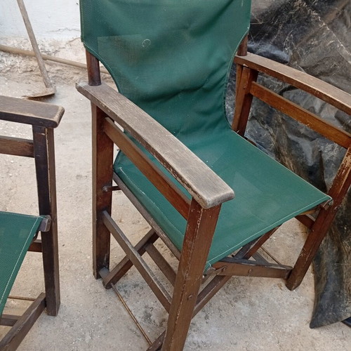 Director chairs set of 6, green seats