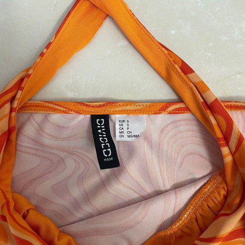 H&M women's summer dress orange size S like new
