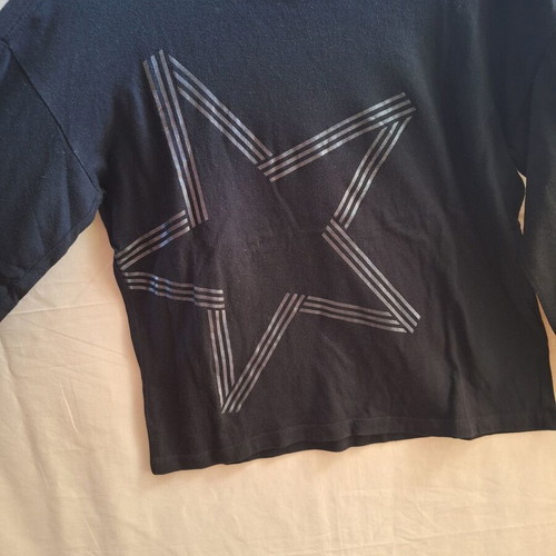 Gap Kids black long sleeve star top, size 140 cm