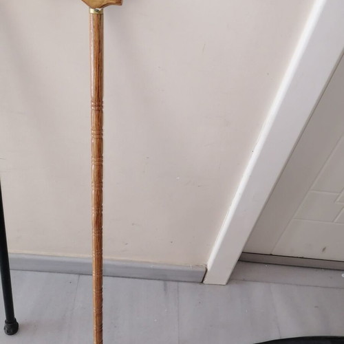Wooden walking aid carved, like new, vintage