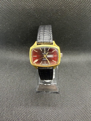 Tissot Seven Automatic women's watch used, red and gold