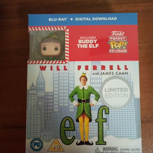 Will Ferrell Elf Limited Edition Blu-ray new with digital download and Funko keychain
