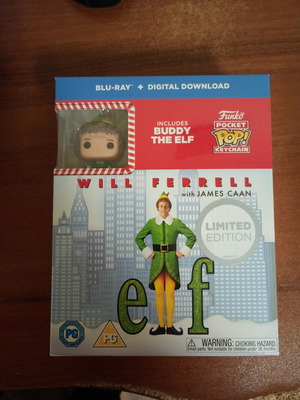 Will Ferrell Elf Limited Edition Blu-ray нов με ψηφιακή λήψη και μπρελόκ Funko