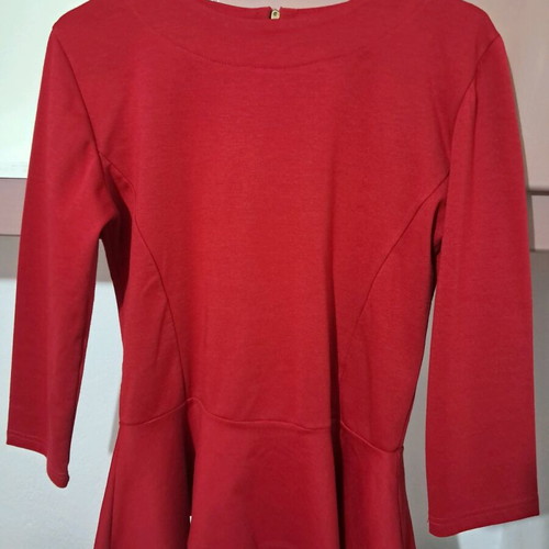 Blouse with zipper worn as jacket Trick No2 like new, red