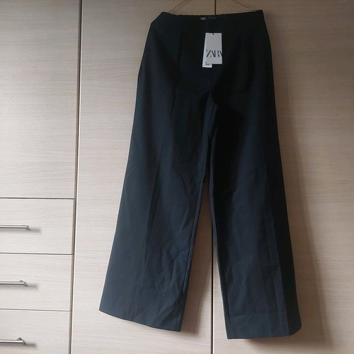 Zara Black Women's Fabric Pants New Size Small