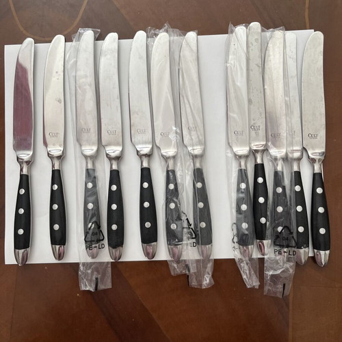 Cutlery set stainless steel new, 12 knives and 12 forks