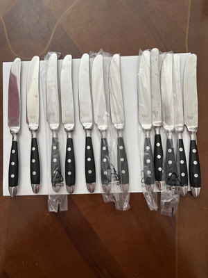 Cutlery set stainless steel new, 12 knives and 12 forks