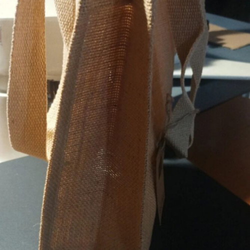 Summer shoulder bag new, made of jute, beige