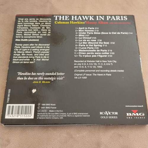 The Hawk in Paris 2001 CD used, jazz