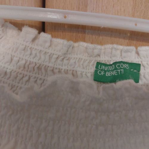 Benetton white dress for girl 7-8 years like new with lace details