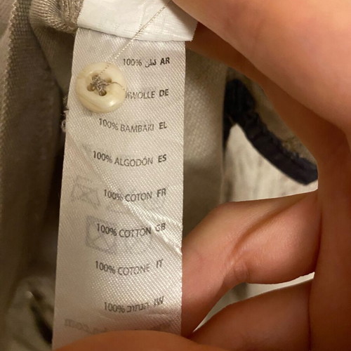 Dan John cotton polo shirt XXL in very good condition, taupe with navy details