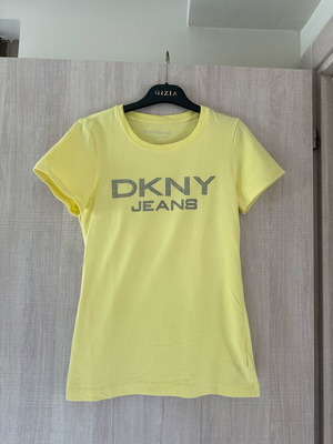 DKNY yellow t-shirt size S like new with metallic details