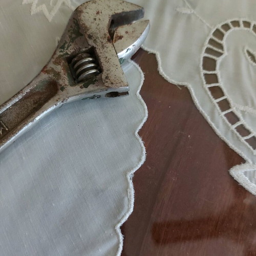 Vintage adjustable wrench used