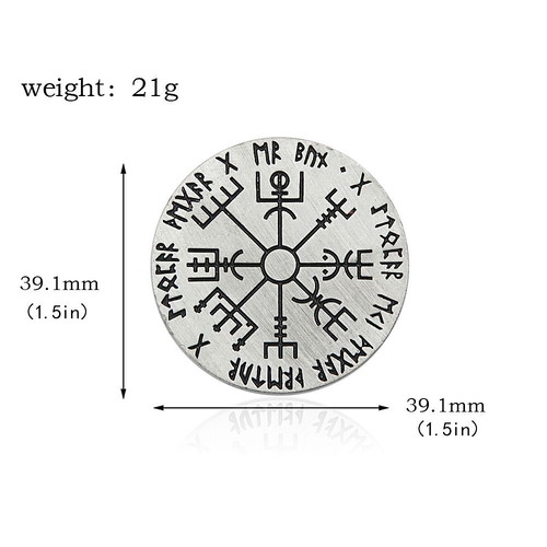Viking Rune Compass Coin new, collector's souvenir