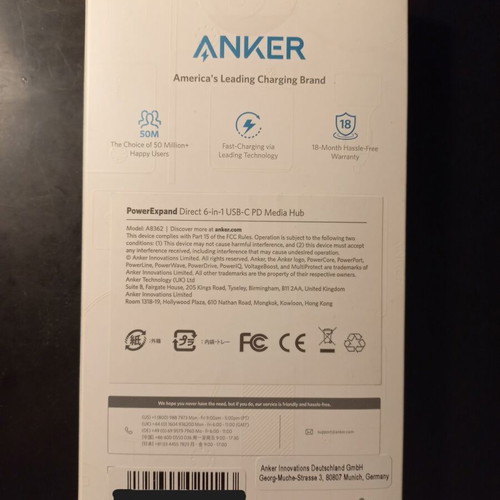 Anker PowerExpand Direct USB-C Docking Station with HDMI 4K PD gray new
