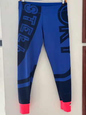 Adidas women's leggings size M like new, blue and black