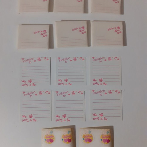 Invitations, envelopes and stickers Bibi Bo like new