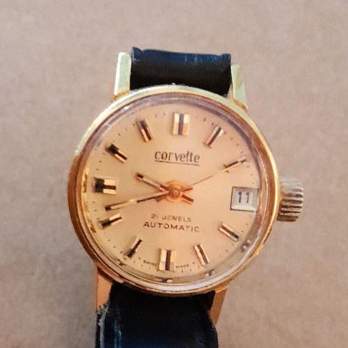 Corvette Automatic 21 Jewels ladies watch like new vintage Swiss made