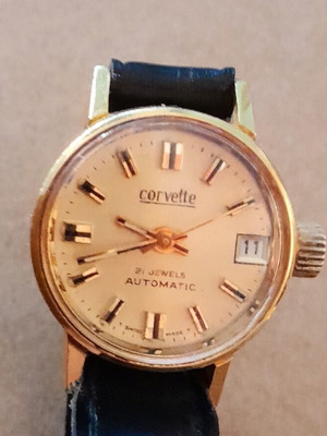 Corvette Automatic 21 Jewels ladies watch like new vintage Swiss made