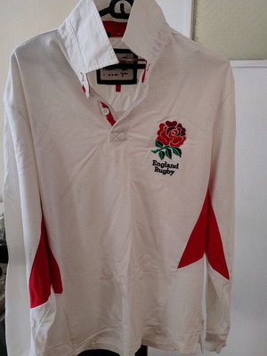 England Rugby men's blouse like new, white, size L