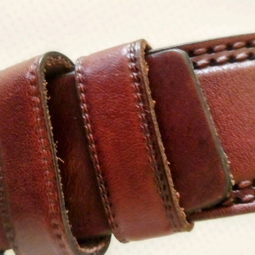 Leader leather belt like new, dark burgundy 115 cm