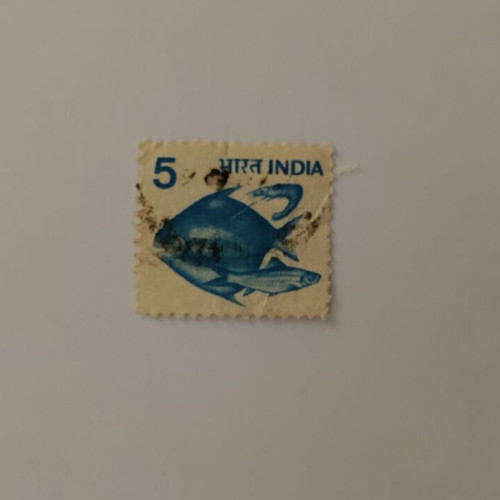 India stamp with fish design, like new