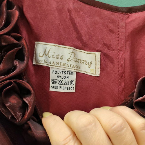 Vintage burgundy evening dress like new, size 50