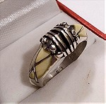  Ασημένιο δαχτυλίδι 925 με ivory