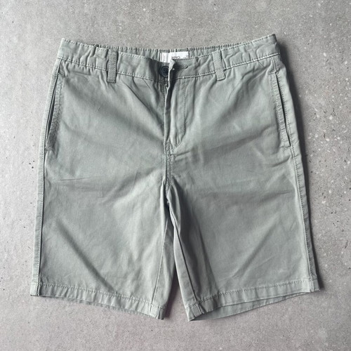 Mango boy's bermuda shorts, 134 cm, grey green gabardine fabric