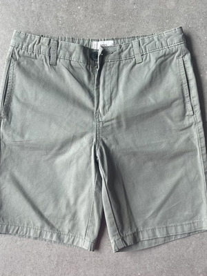 Mango boy's bermuda shorts, 134 cm, grey green gabardine fabric