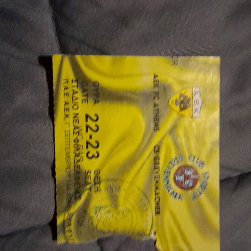 Old sports tickets used