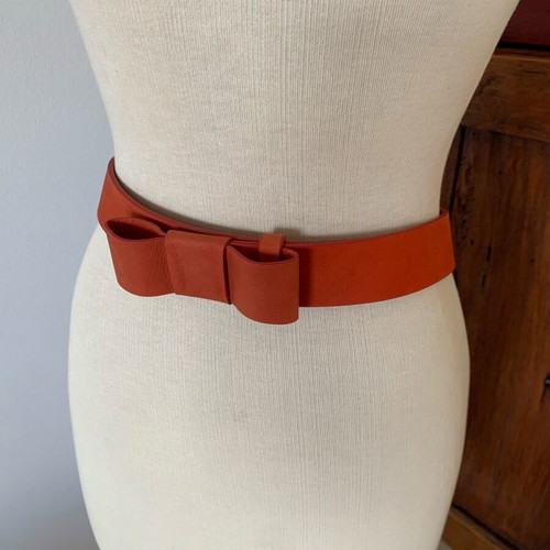 Paul & Joe sister leather belt like new, burnt red-coral