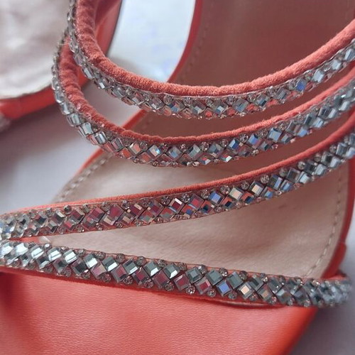 Heeled slippers new, size 36, orange