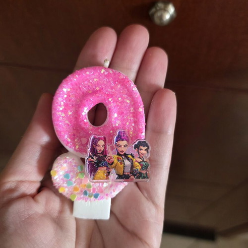 K pop Huntrix birthday candle