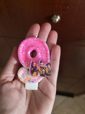 K pop Huntrix birthday candle