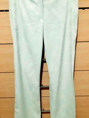 BSB stretch pants satin matte embossed vintage green medium like new
