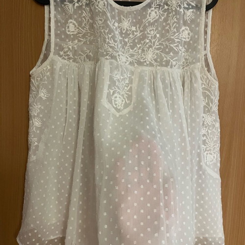 Zara sleeveless blouse like new, transparent, size M