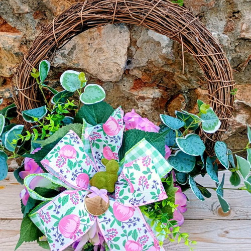 Handmade Easter door wreath 45cm with bunny new