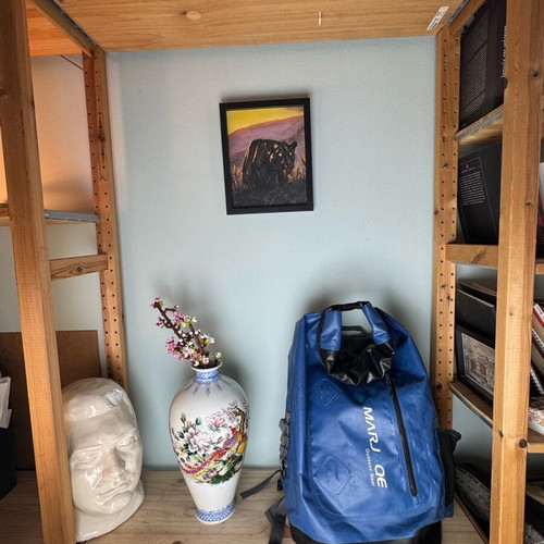 Backpack used, blue, waterproof, 25-40 liters capacity