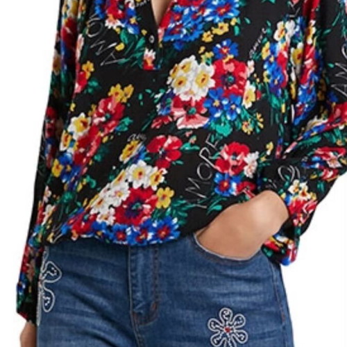 Desigual viscose women blouse size S like new, multicolor